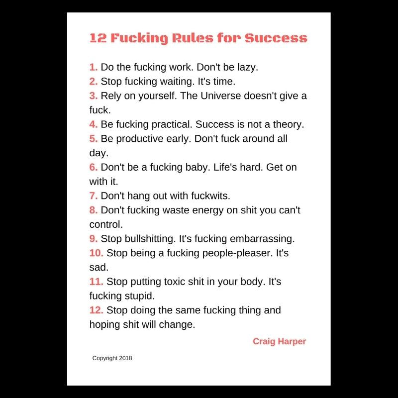 12 Rules for Success